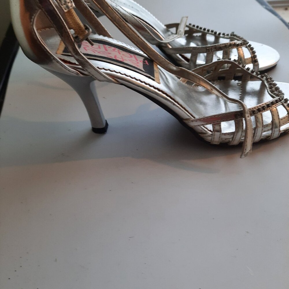 Brand New Metallic Silver Heel Shoes